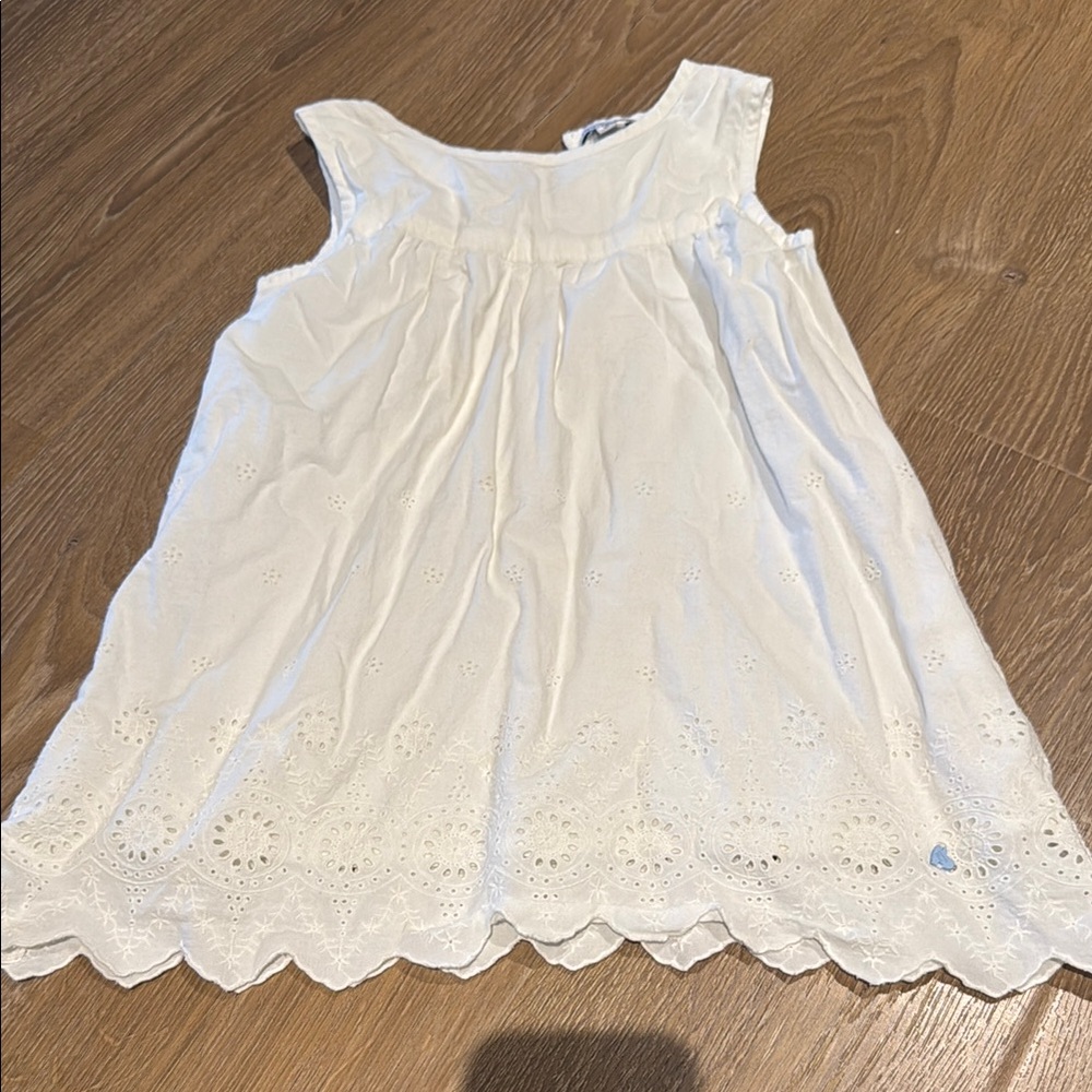 Spyro’s Mini White Eyelet Sleeveless Dress